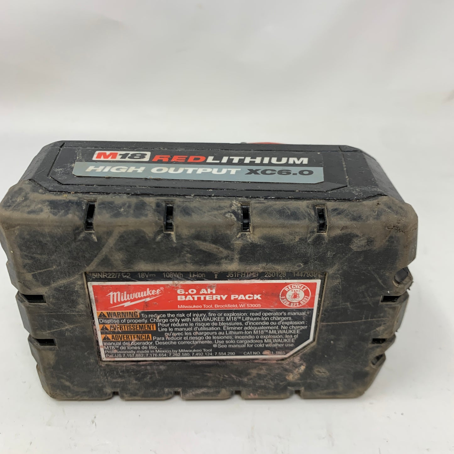 Milwaukee M18 18-Volt Lithium-Ion High Output Battery Pack 6.0Ah 48-11-1865