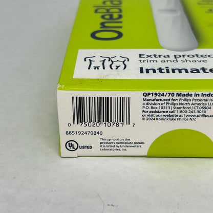 New Philips OneBlade Personal Body Groomer & Trimmer QP1924/70