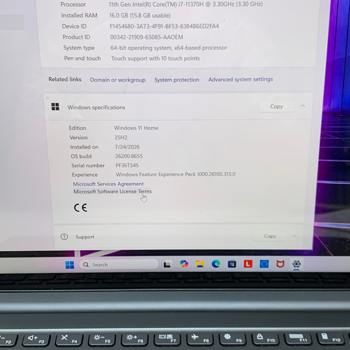 Lenovo IdeaPad Slim 7 Pro 14IHU5 14" I7-11370H 3.3GHz 16GB RAM 1TB SSD