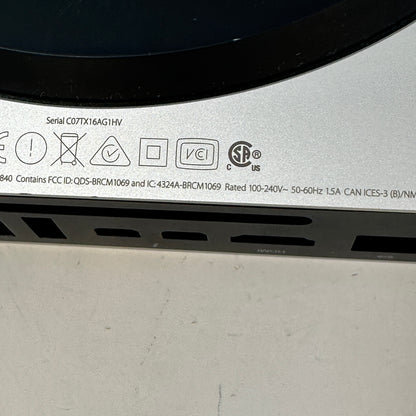 2014 Apple Mac Mini i5 1.4GHz 4GB RAM 500GB HDD Silver A1347