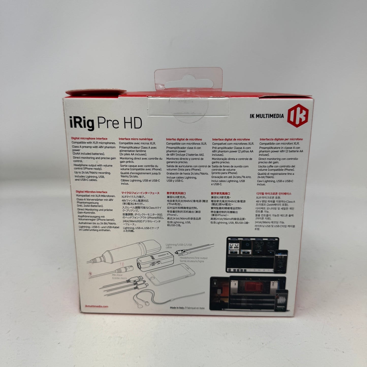 New IK Multimedia iRig Pre HD Digital XLR Mic Interface 