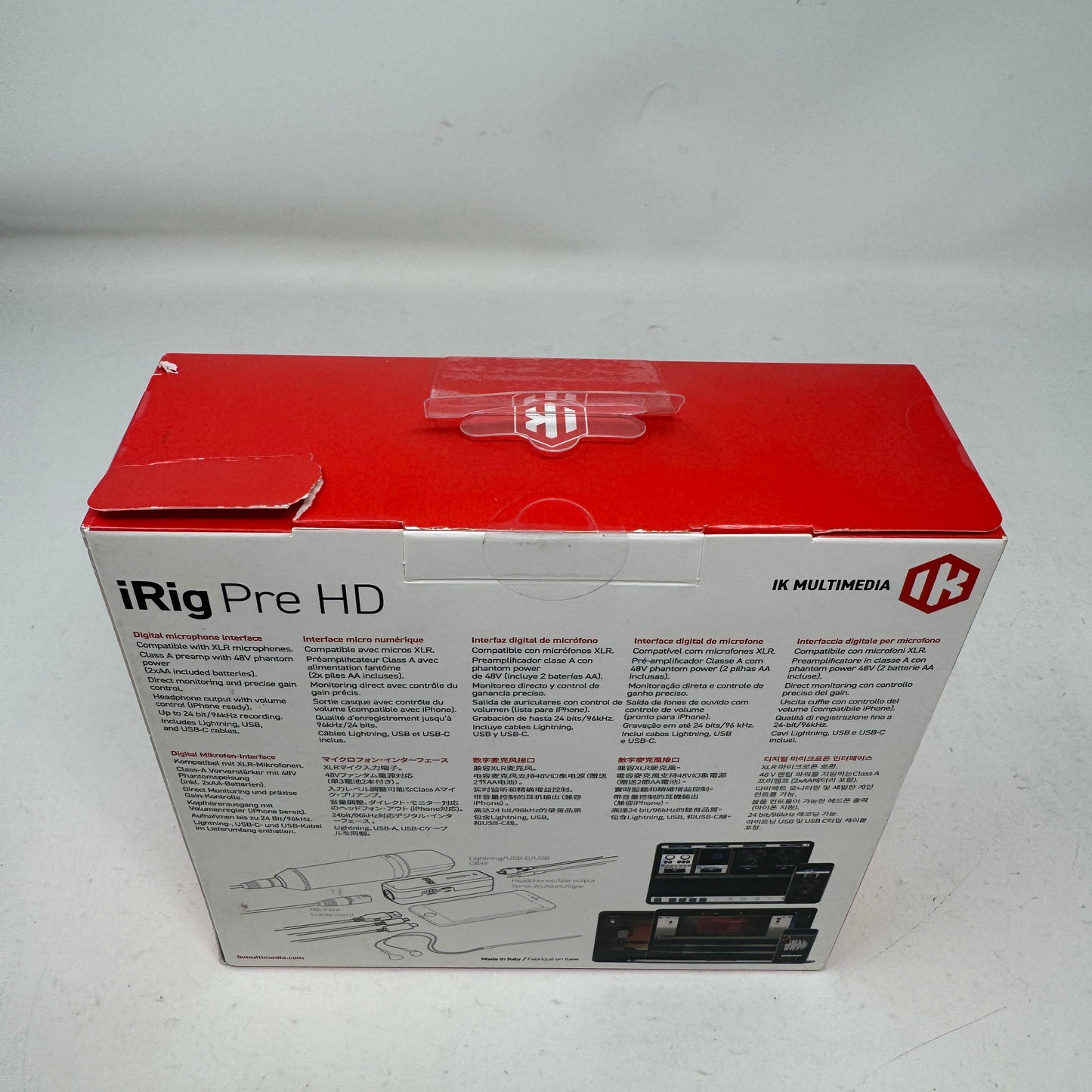 New IK Multimedia iRig Pre HD Digital XLR Mic Interface 