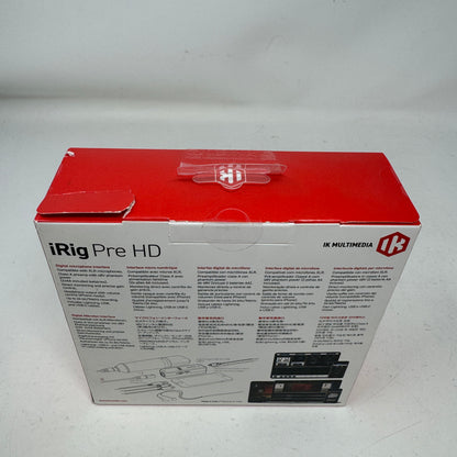 New IK Multimedia iRig Pre HD Digital XLR Mic Interface 