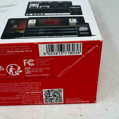 New IK Multimedia iRig Pre HD Digital XLR Mic Interface 