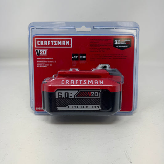 New  Craftsman V20 6.0Ah Lithium Ion Battery CMCB206 High Capacity 20V MAX