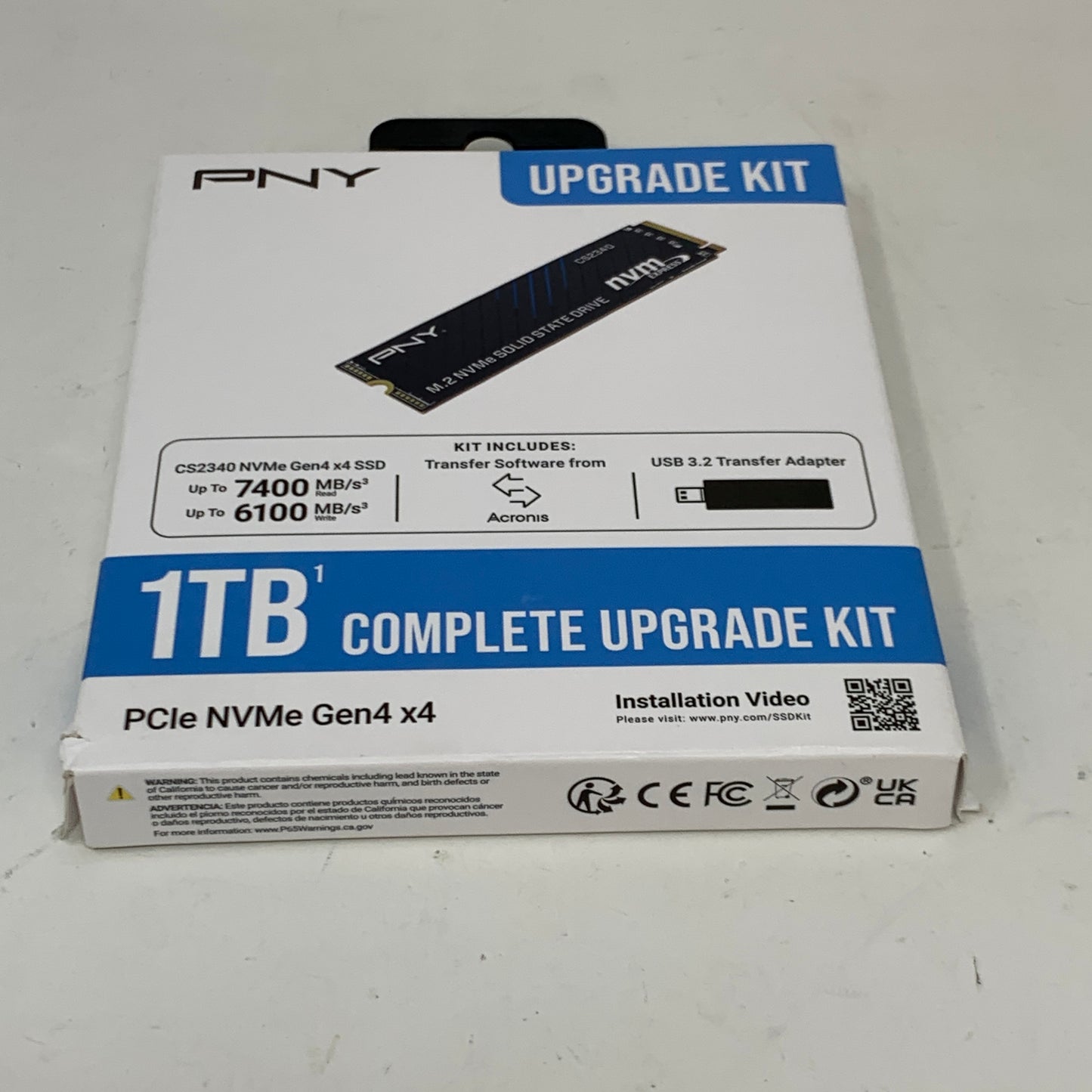 New PNY M.2 2280 CS2340 1TB PCIe 4.0 x4 SSD M280CS2241-1TBKIT-RB