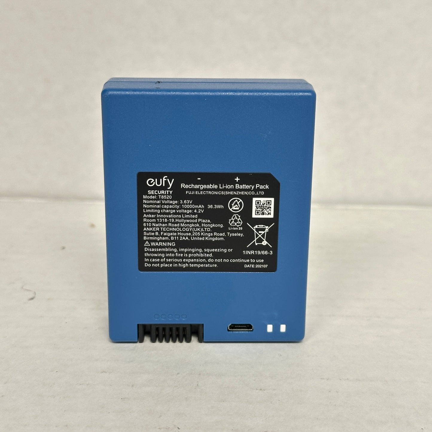 Eufy T8520 36.3W Rechargeable Li-ion Battery Pack Blue