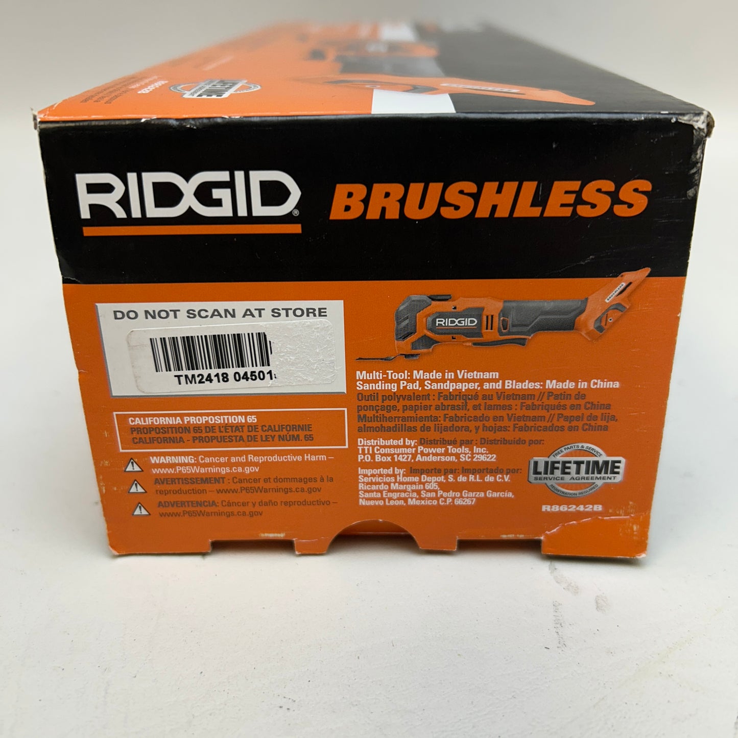 New Ridgid R86242B 18V Brushless Cordless Oscillating Multi-Tool