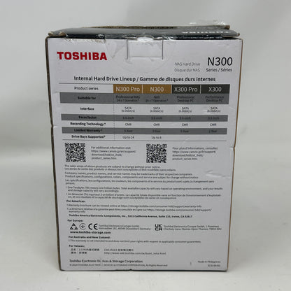 New Toshiba 3.5" N300 Pro 10TB SATA III 6Gbps HDD HDWG71AXZSTB