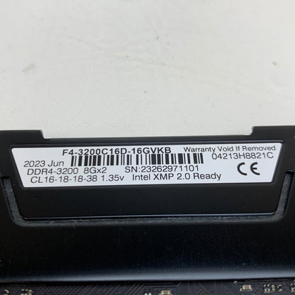 G.Skill RipJaws 16GB (2x8GB) RAM DDR4 3200MHz F4-3200C16D-16GVKB