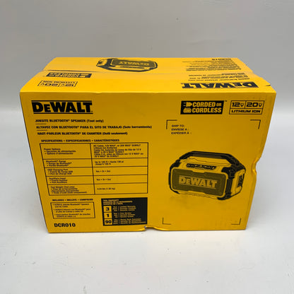 New DeWALT DCR010 12V 20V MAX Jobsite Bluetooth Speaker