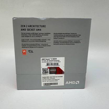 AMD Ryzen 9 3900X 4.60GHz 12 Core 100-100000023BOX 24 Thread AM4 w/ CPU Fan