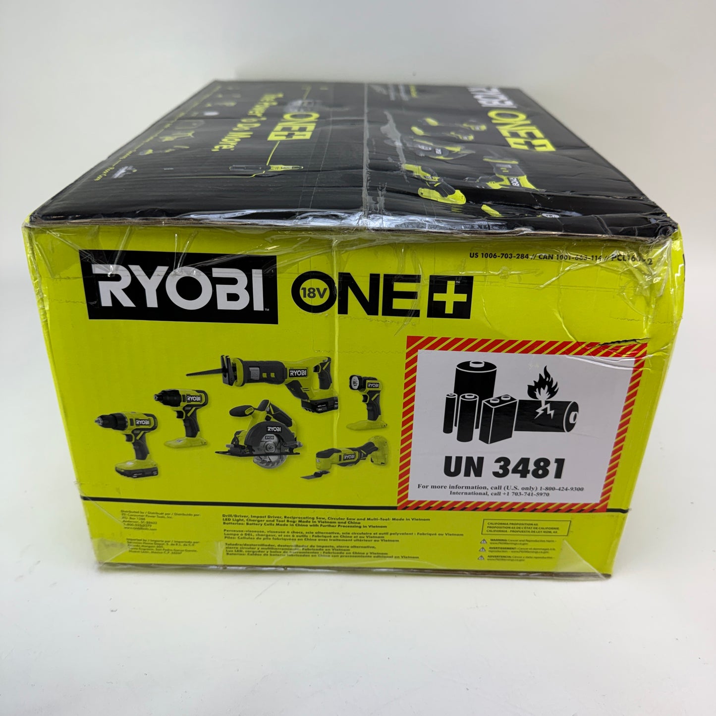 New Ryobi PCL1600K2 18V ONE+ Cordless 6-Tool Kit w/ 2 Batteries & Charger