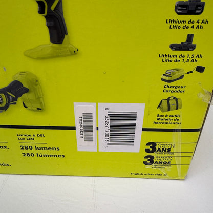 New Ryobi PCL1600K2 18V ONE+ Cordless 6-Tool Kit w/ 2 Batteries & Charger