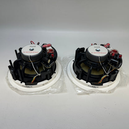 Moderno M6R In-Ceiling Speakers Pair Single Stereo Tech Mineral White