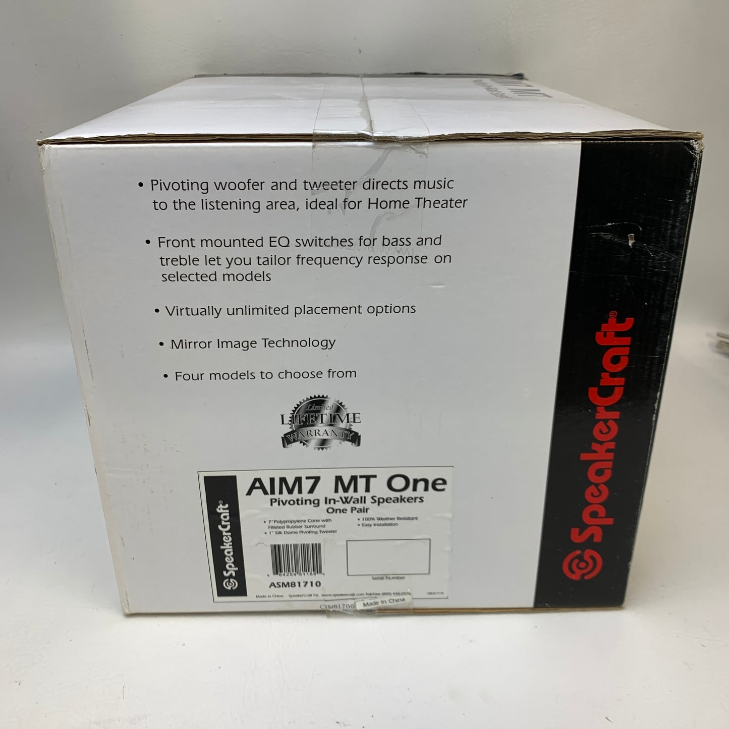 New SpeakerCraft AIM7 MT One One in-Wall Speaker System White ASM81710