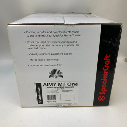New SpeakerCraft AIM7 MT One One in-Wall Speaker System White ASM81710