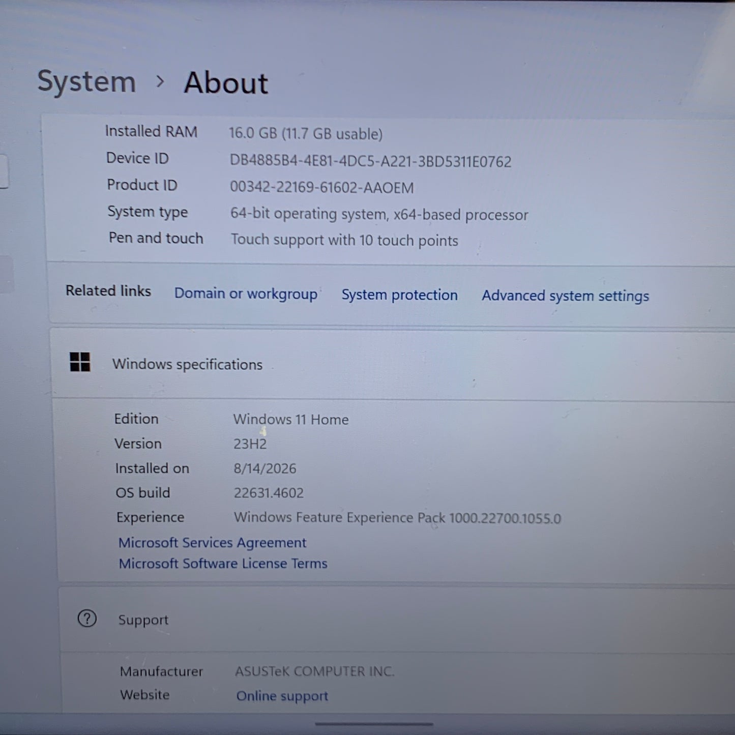 Asus ROG Ally 7" AMD Ryzen Z1 16GB RAM 512GB White RC71L-ALLY.Z1_512