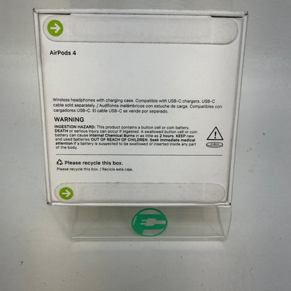 New Apple AirPods 4th Gen with Charging Case A3053 A3058 A3050 MXP63LL/A