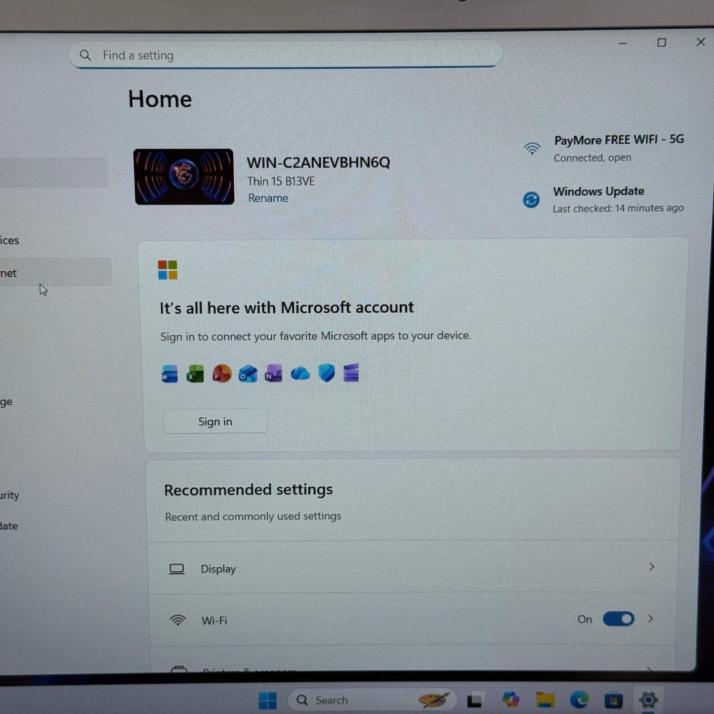 MSI Thin 15 B13VE 15.6" i5-13420H 2.1GHz 16GB RAM 512GB SSD GeForce RTX 4050