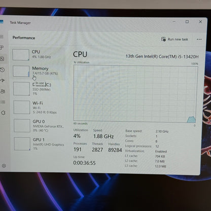 MSI Thin 15 B13VE 15.6" i5-13420H 2.1GHz 16GB RAM 512GB SSD GeForce RTX 4050