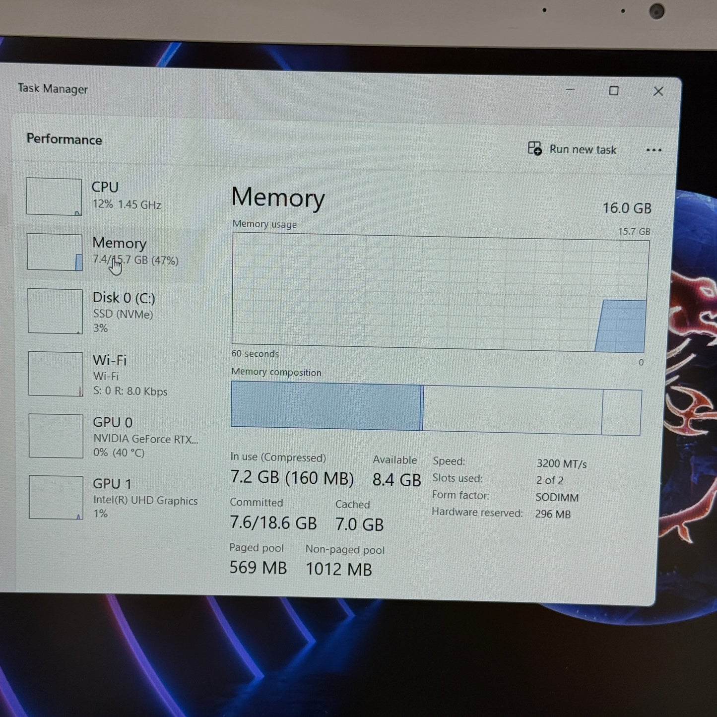 MSI Thin 15 B13VE 15.6" i5-13420H 2.1GHz 16GB RAM 512GB SSD GeForce RTX 4050