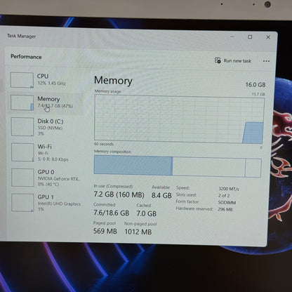 MSI Thin 15 B13VE 15.6" i5-13420H 2.1GHz 16GB RAM 512GB SSD GeForce RTX 4050