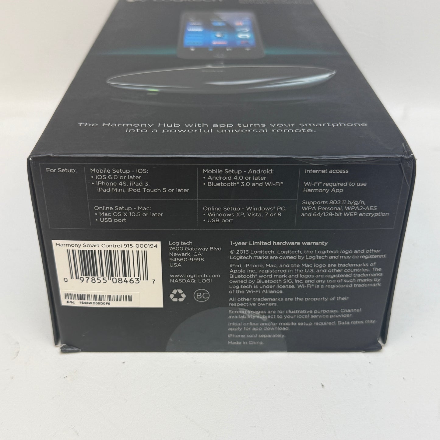 Logitech Harmony Smart Control 915-000194 Hub & Remote
