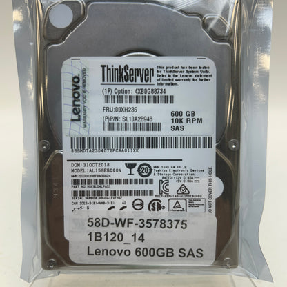 Lenovo 2.5-inch SFF AL15SEB060N 600GB SAS 12.0 Gbps HDD FRU00XH236