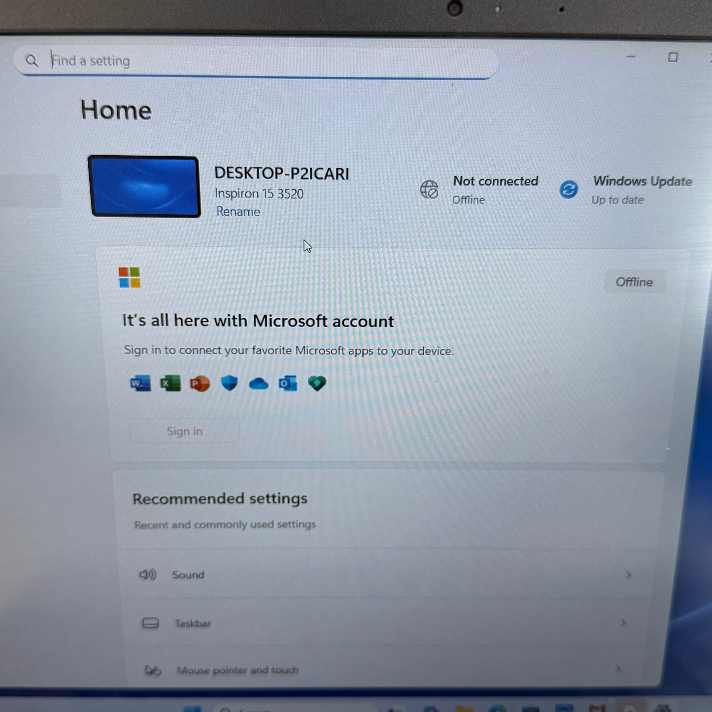 Dell Inspiron 3520 15.6" i7-1255U 1.7GHz 16GB RAM 1TB SSD