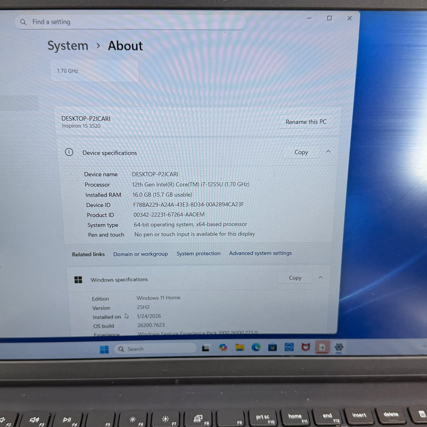 Dell Inspiron 3520 15.6" i7-1255U 1.7GHz 16GB RAM 1TB SSD