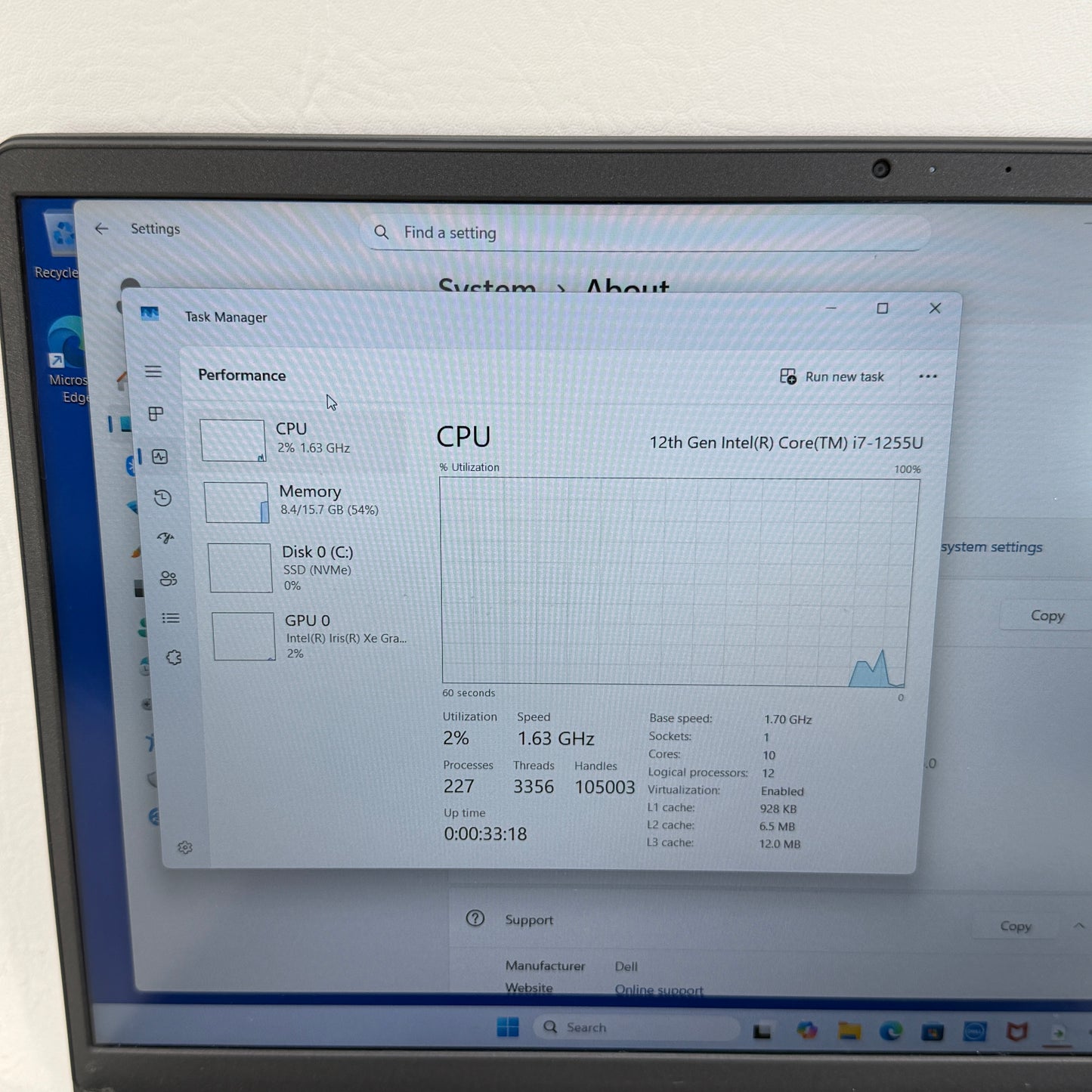 Dell Inspiron 3520 15.6" i7-1255U 1.7GHz 16GB RAM 1TB SSD