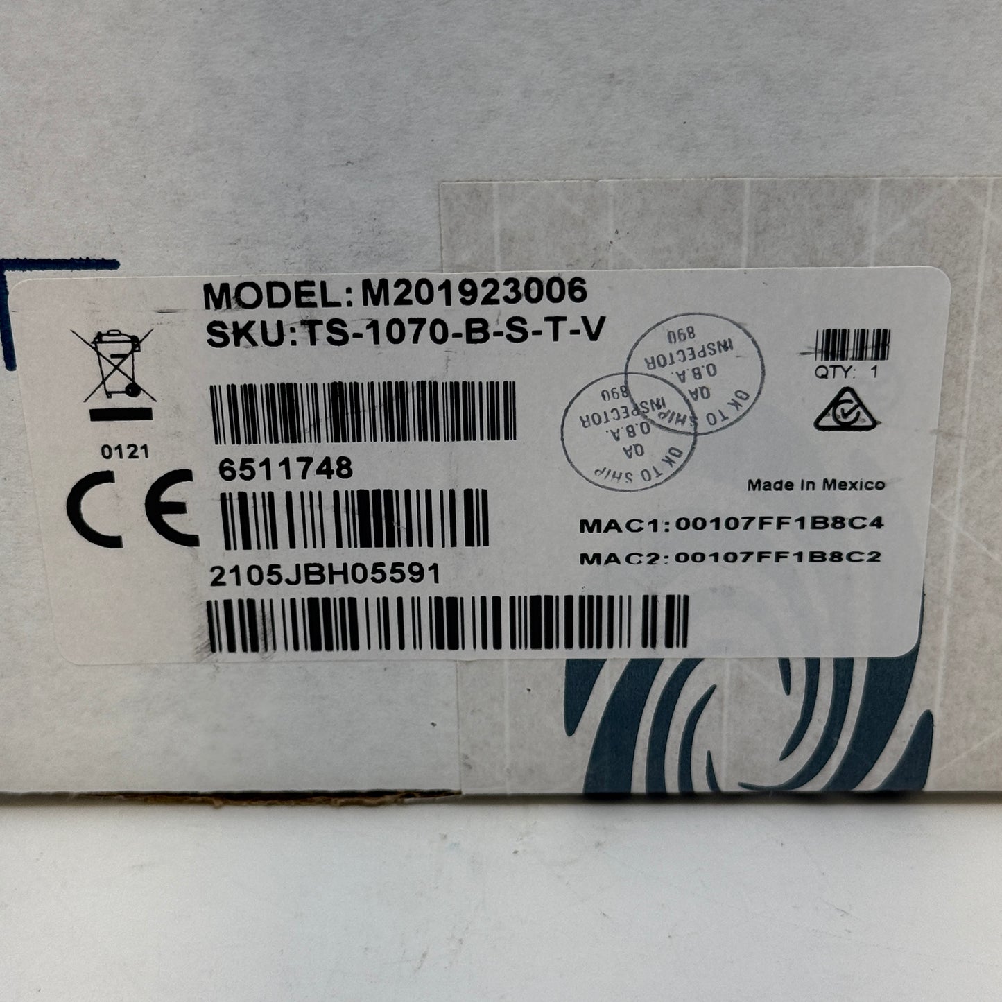 Crestron M201923006 Touch Screen Tabletop Room Scheduling
