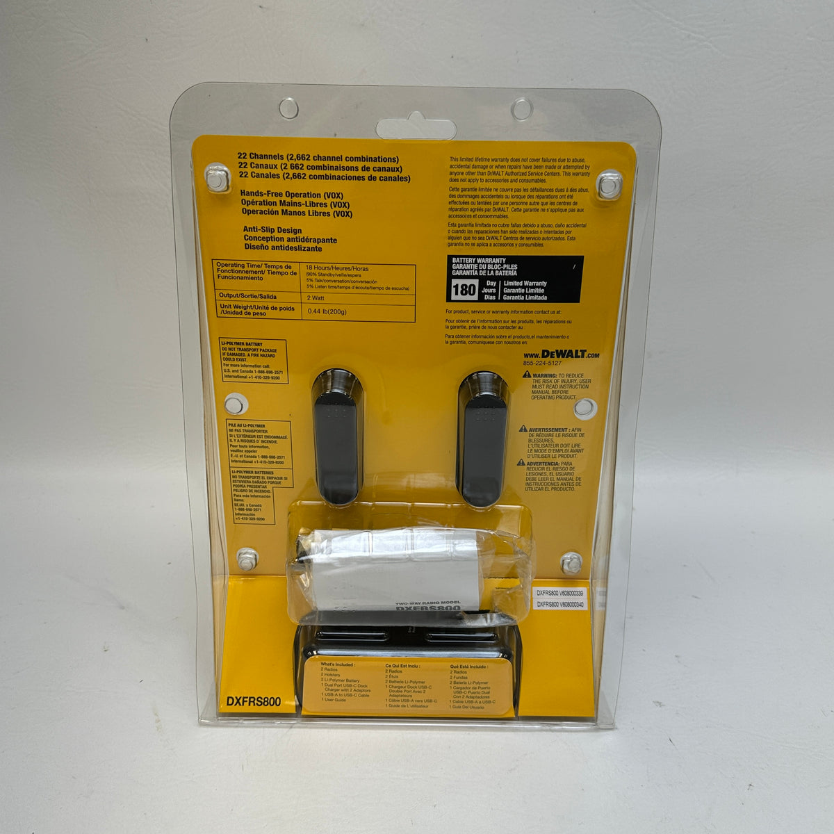 New DeWalt DXFRS800 Two-Way RadioWalkie Talkie 