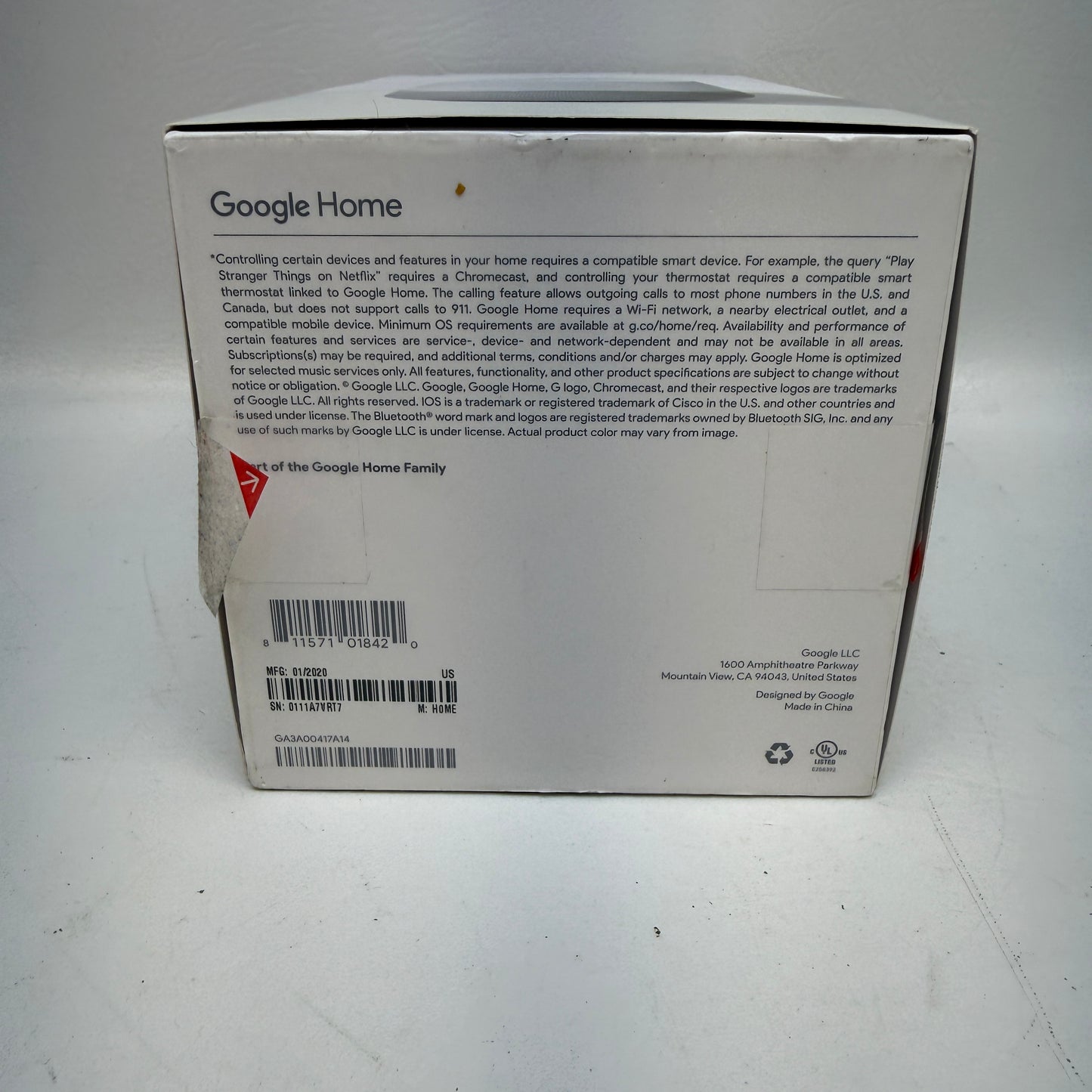 Google Home Voice-Activated Smart Speaker