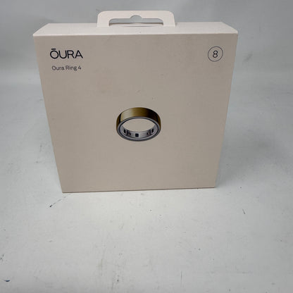Oura Ring 4 Gold Size 8 Smart Sleep Fitness & Heart Rate Tracker JZ90-54216-08