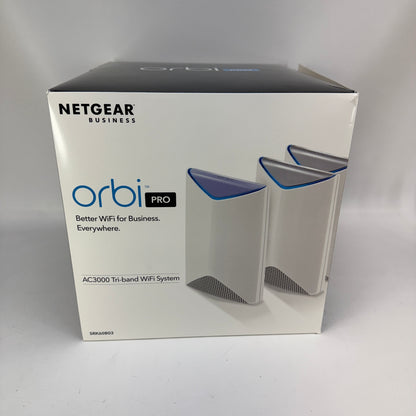 NetGear Orbi Pro AC3000 Tri-Band WiFi Mesh System SRK60B03-100NAS Router