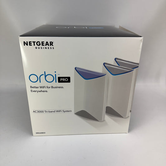 NetGear Orbi Pro AC3000 Tri-Band WiFi Mesh System SRK60B03-100NAS Router