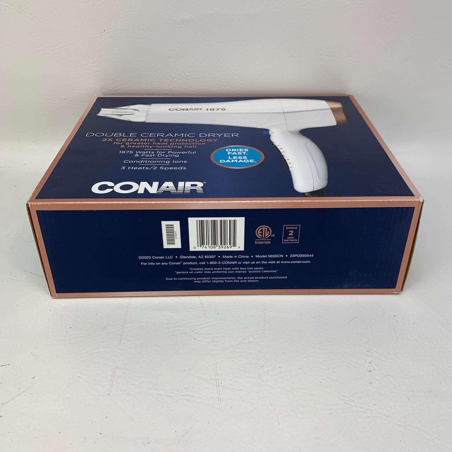 New Conair 565DCR Double Ceramic Hair Dryer White