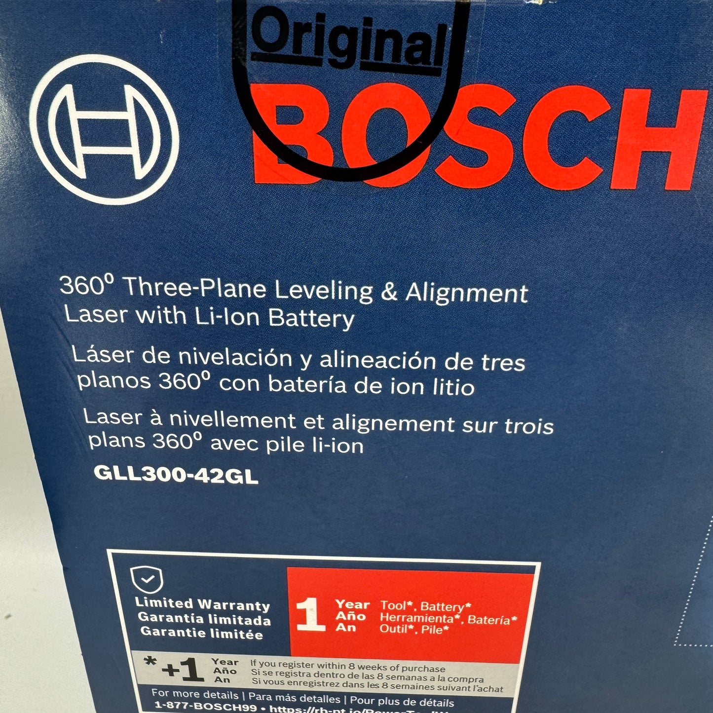 New Bosch GLL300-42GL 360-Degree Green-Beam Three-Plane Leveling & Alignment 