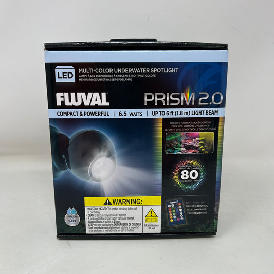 New Fluval Prism 2.0 Multi-Color Underwater LED Spotlight 14545