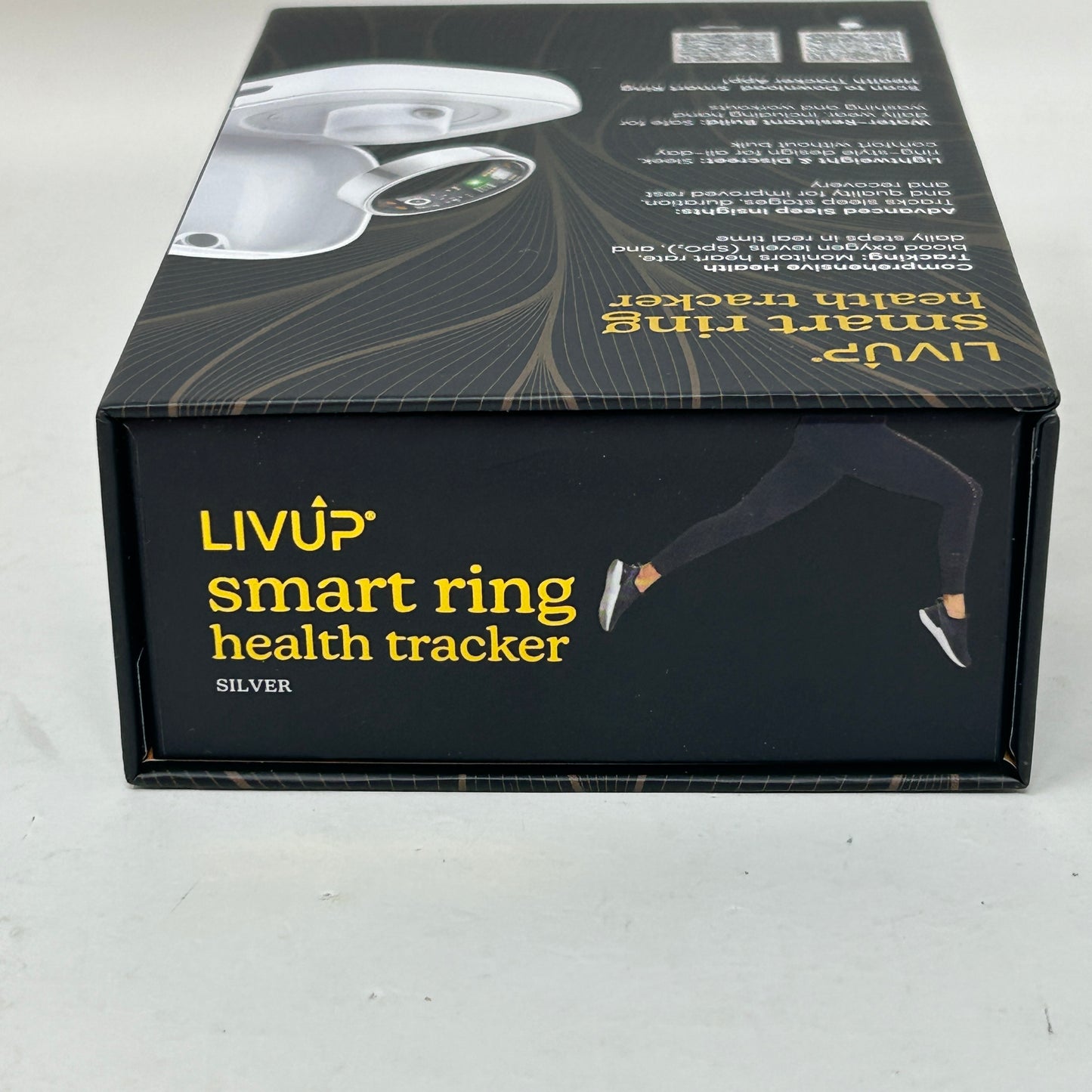 New LIVUP Smart Ring Health Tracker Size 8 Silver Activity Sleep Heart Rate Monitor