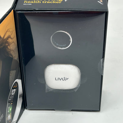 New LIVUP Smart Ring Health Tracker Size 8 Silver Activity Sleep Heart Rate Monitor