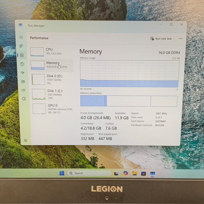 Lenovo Legion Y545 8SHOKP9 15.6" i7-9750H 2.6GHz 16GB RAM 1TB SSD GeForce GTX 