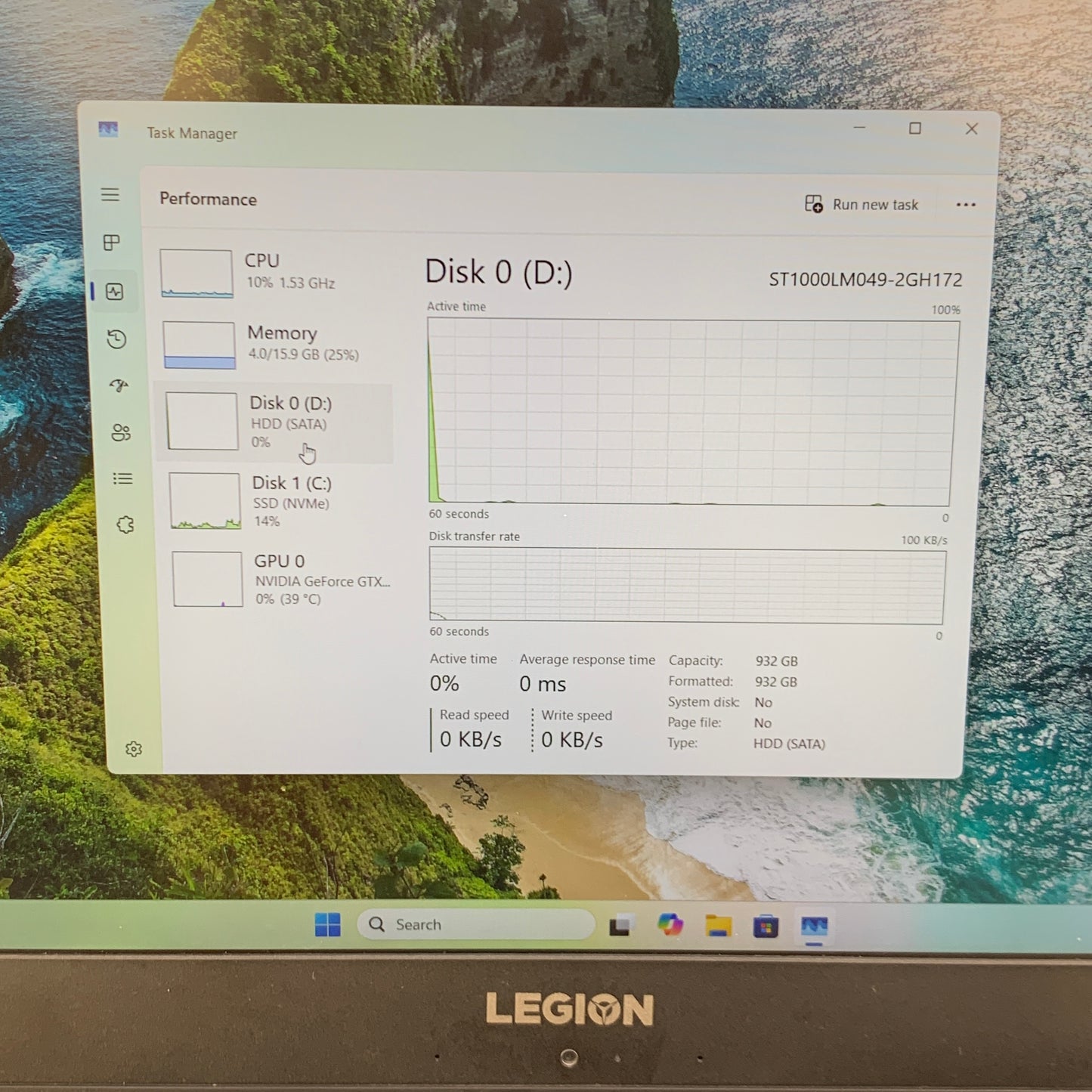 Lenovo Legion Y545 8SHOKP9 15.6" i7-9750H 2.6GHz 16GB RAM 1TB SSD GeForce GTX 