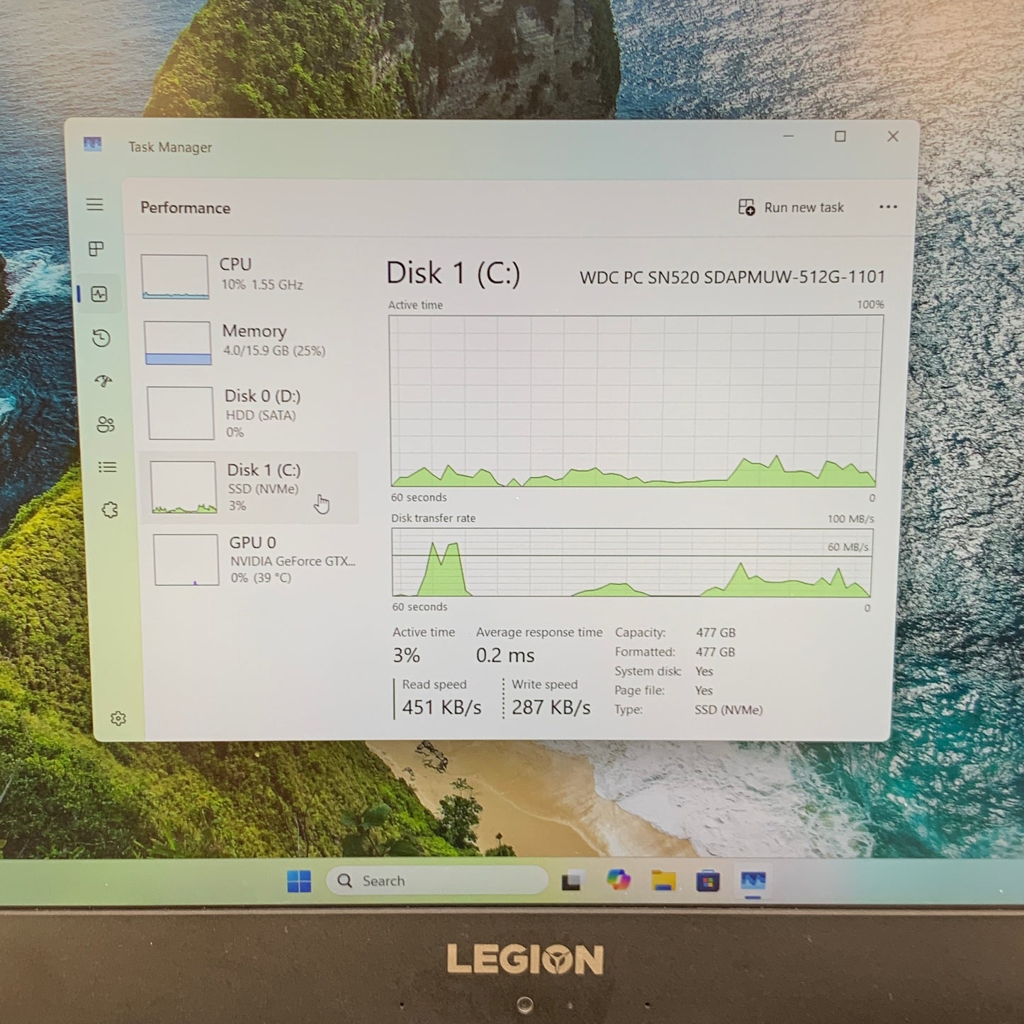Lenovo Legion Y545 8SHOKP9 15.6" i7-9750H 2.6GHz 16GB RAM 1TB SSD GeForce GTX 