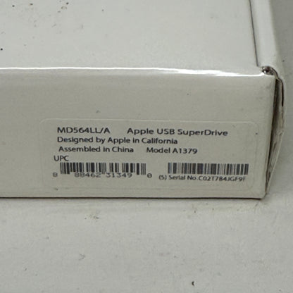 New Apple USB SuperDrive External CD MD564LL/A