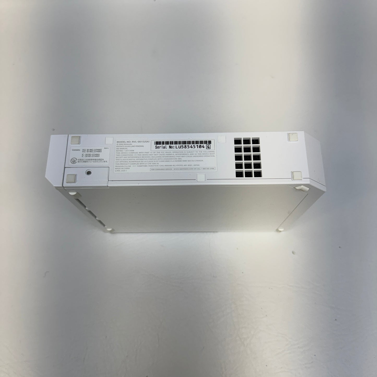 Nintendo Wii Console Gaming System RVL-001 White