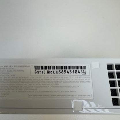 Nintendo Wii Console Gaming System RVL-001 White