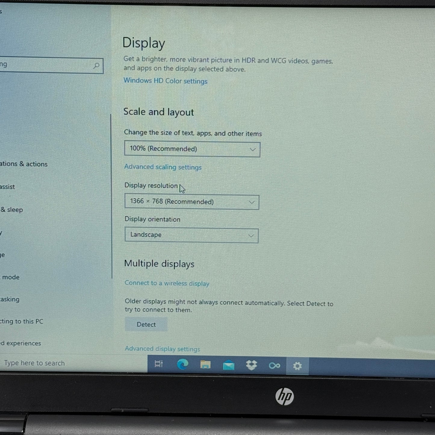 HP Laptop NSS3TPLD 15.6" i5-7200U 2.5GHz 8GB RAM 1TB HDD